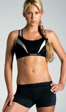NWT Shock Absorber Black Medium Support Adjustable Bra Top Women's Size 36B